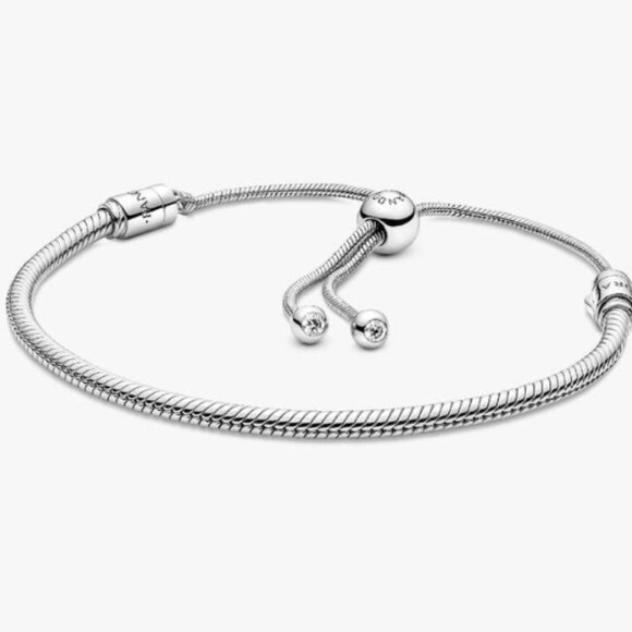 Pandora Moments Snake Chain Slider Bracelet - Picture 5 of 6
